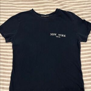 Brandy Melville women’s junior tee navy blue